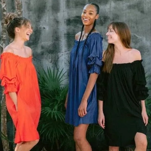 MerSea Tulum Ruffle Dress NWT | size XL Navy Blue - Picture 4 of 9